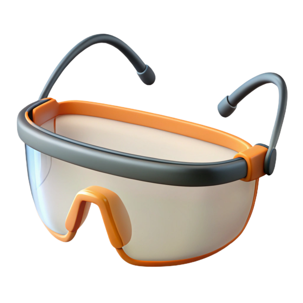 enchanting coastal Safety glasses, clear lenses, with Transparent Background museum quality png