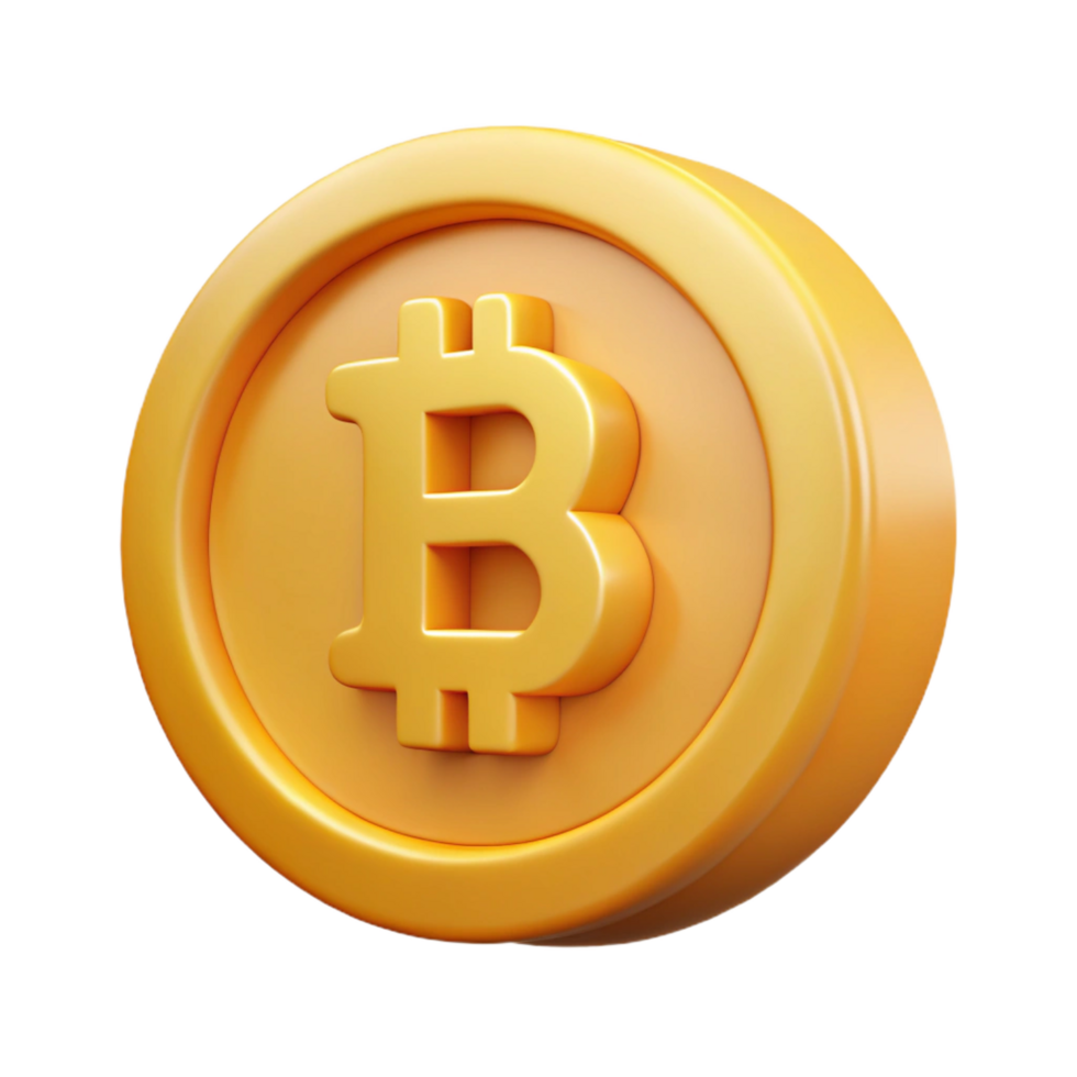 distinctive victorian Bitcoin cryptocurrency coin with Transparent Background sharp png