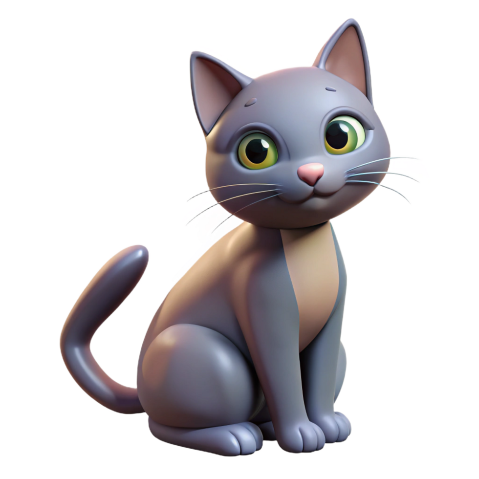 acclaimed classic Cat sitting and looking forward, with Transparent Background premium png