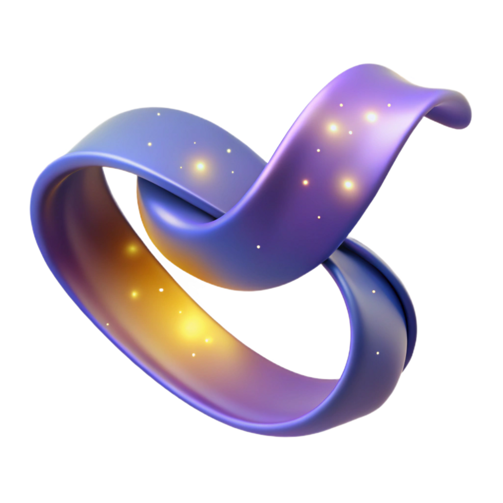 bold dramatic Concept art style, isolated cutout of a single, flowing, ribbon of light with shimmering particles with Transparent Background ultra HD png
