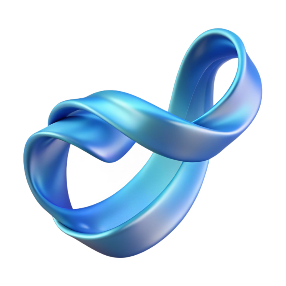 dazzling dynamic creative Concept art style, isolated cutout of a single, abstract, flowing ribbon of light with Transparent Background crisp png