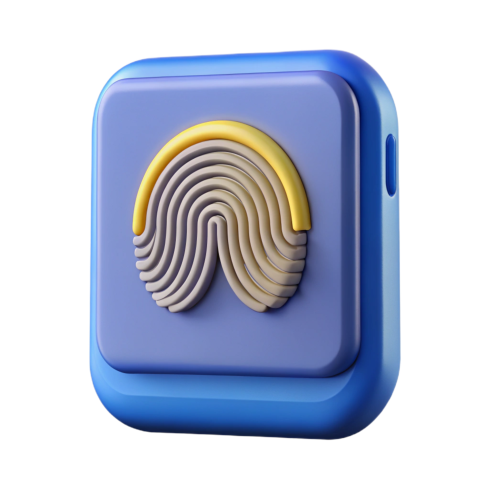 breathtaking distinguished Fingerprint scanner with Transparent Background png