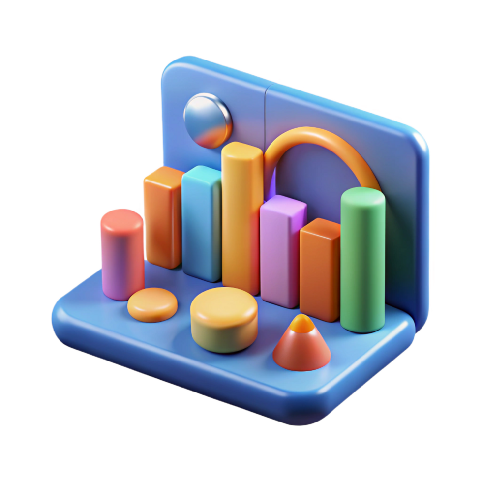 enchanting creative Big data analytics chart with Transparent Background masterfully captured png