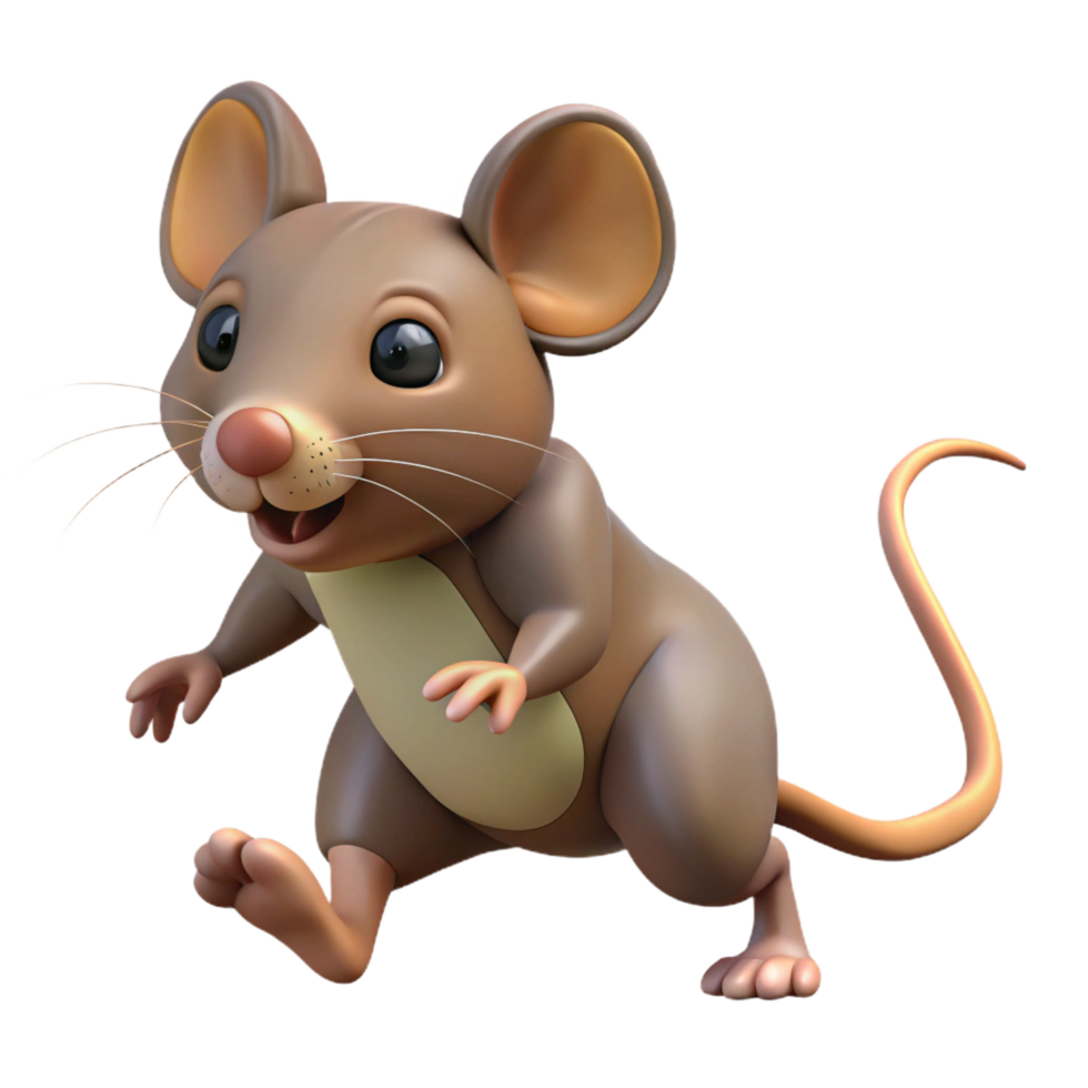 coveted impressionist A scurrying mouse, whiskers twitching with Transparent Background exclusive png