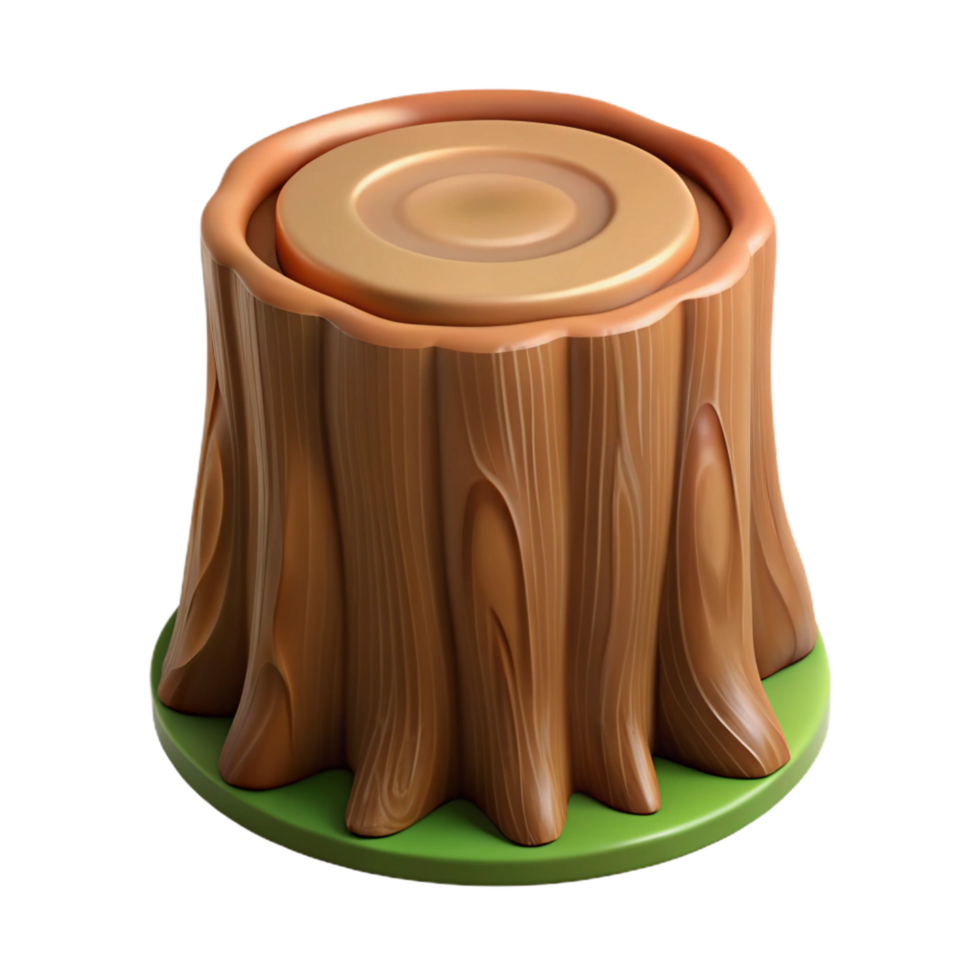 calm mesmerizing Professional render, ultra-detailed, isolated cutout, concept art style of a single, cross-section of a tree trunk with Transparent Background high resolution png