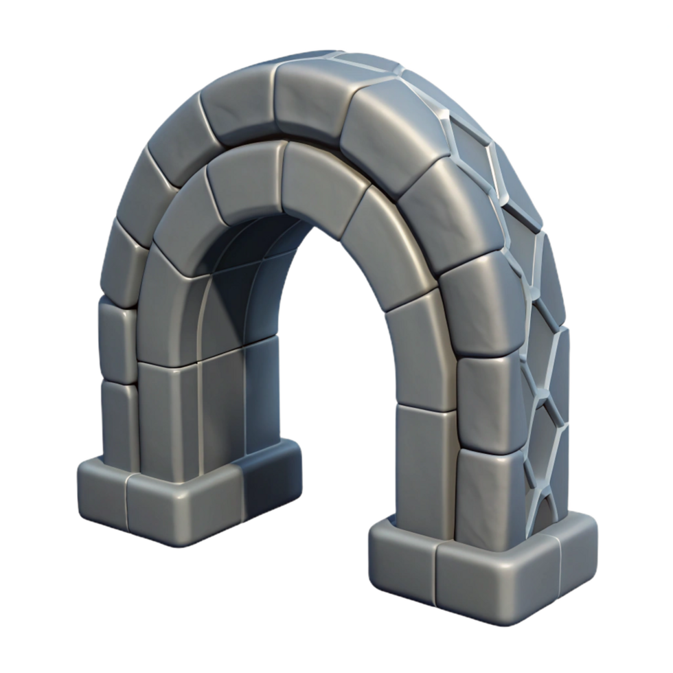 dramatic unparalleled Stone arch keystone with Transparent Background png