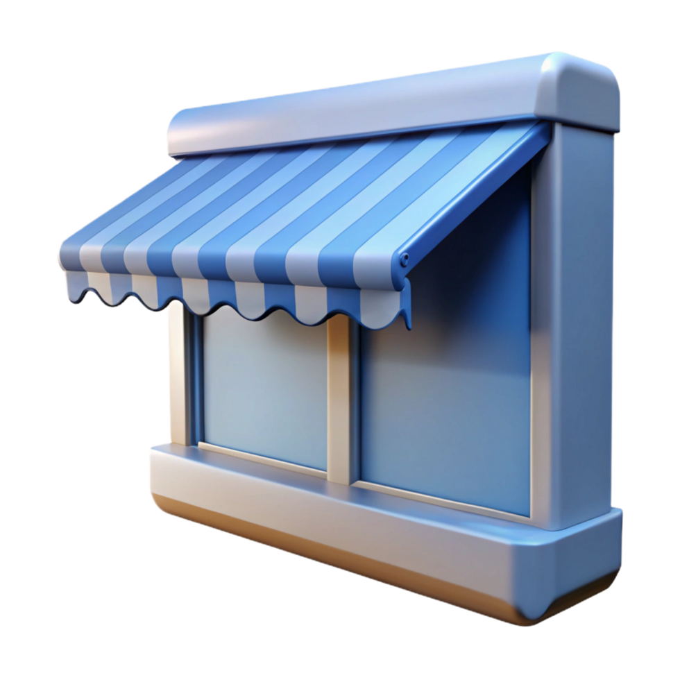 dramatic magnificent Window awning retractable, with Transparent Background crisp png