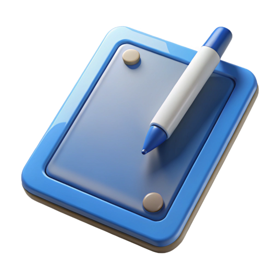 sedutor vanguarda tábua computador com caneta caneta com transparente fundo refinado png