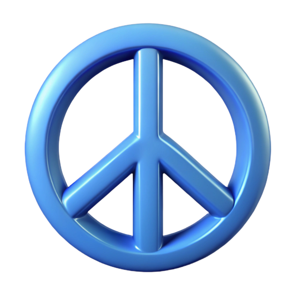 dazzling harmonious art deco A single, stylized peace sign, iconic and recognizable with Transparent Background elite png