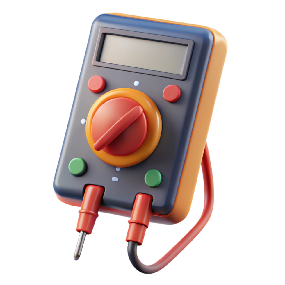 exquisite art deco A digital multimeter, displaying a reading with Transparent Background sharp png