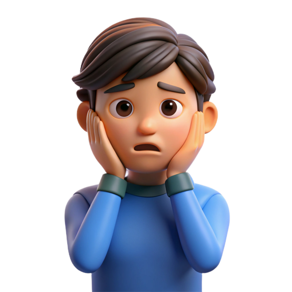 alluring whimsical baroque Sad teenager with their head in their hands, with Transparent Background detailed png