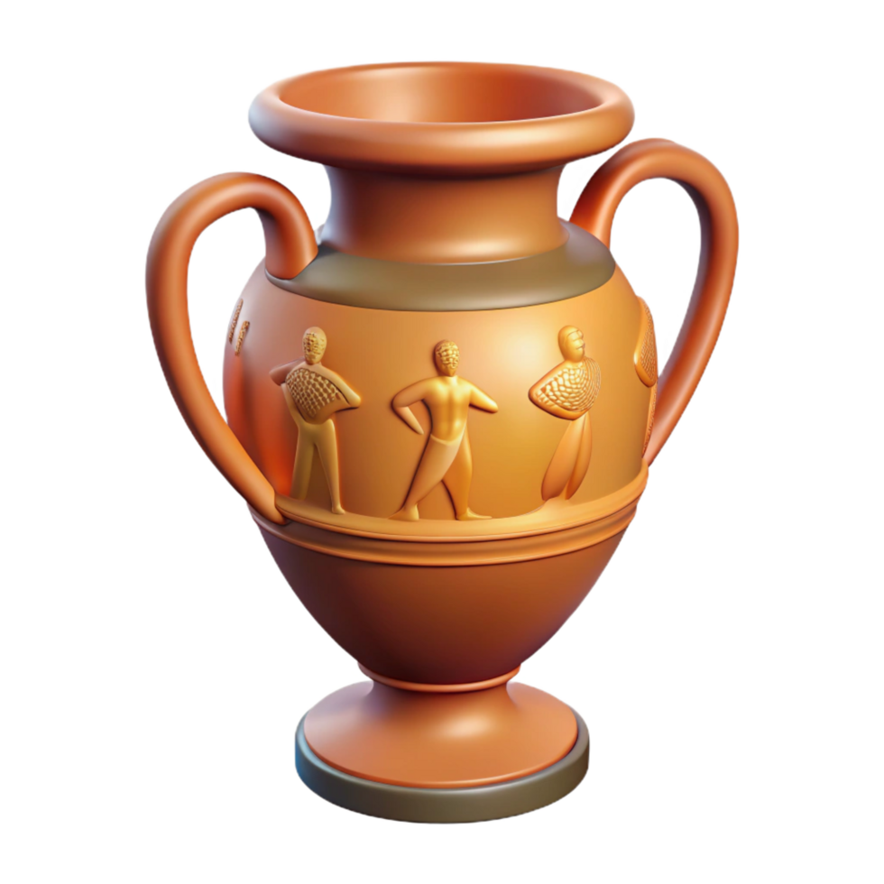 alluring timeless An ancient Greek vase with mythological figures with Transparent Background png