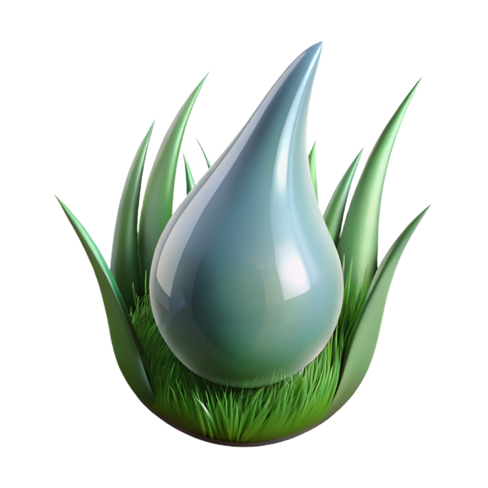 dreamy breathtaking Close-up of dewdrop on blade of grass with Transparent Background premium png