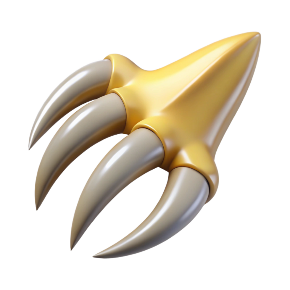 beautiful unforgettable Griffin claw, single sharp claw, with Transparent Background png
