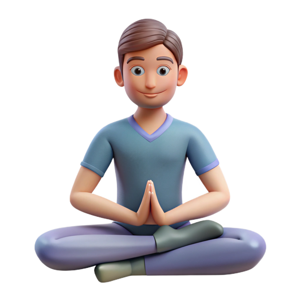 elegant urban Meditative yoga instructor in a pose, with Transparent Background sharp png