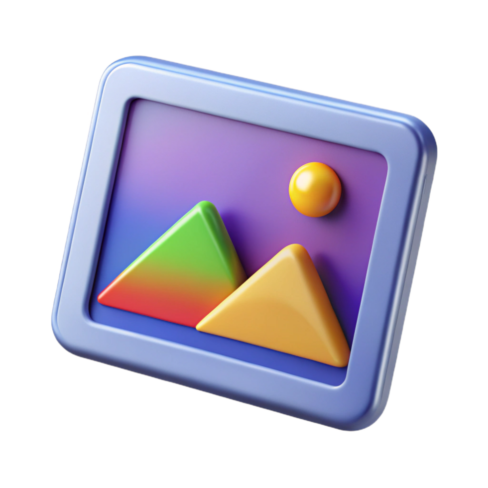 beautiful passionate organic A tablet, displaying a colorful image with Transparent Background premium png