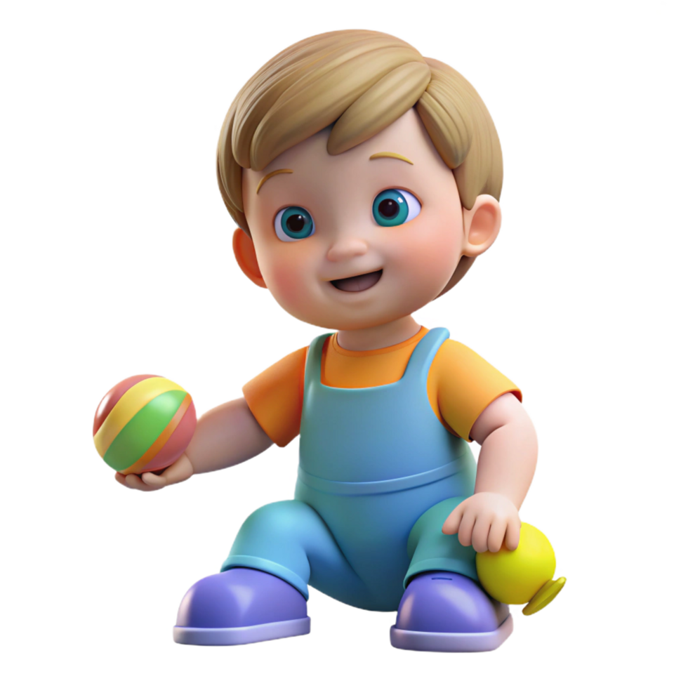 alluring celebrated Toddler playing with toy with Transparent Background png