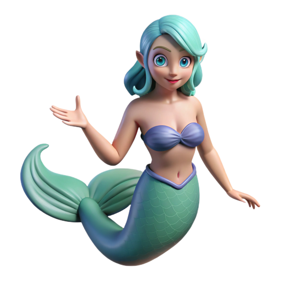 distinctive gothic Siren, alluring sea nymph, with Transparent Background high quality png