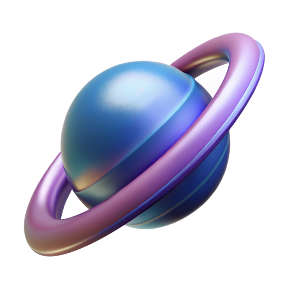 distinguished minimalist Hyper-specific, professional render of a single, abstract, planetary ring, ultra-detailed, isolated cutout with Transparent Background museum quality png