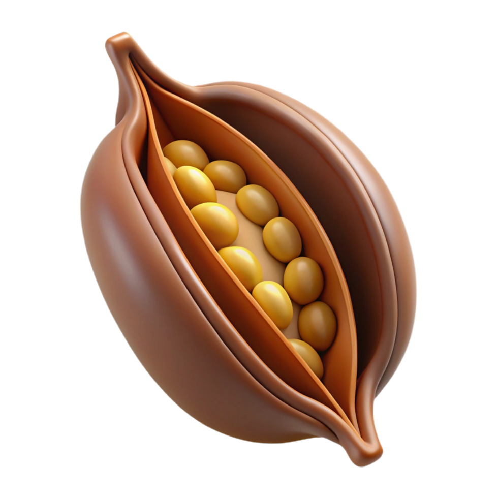 breathtaking notable Concept art style, isolated cutout of a single, dried seed pod with open chambers and visible seeds with Transparent Background png