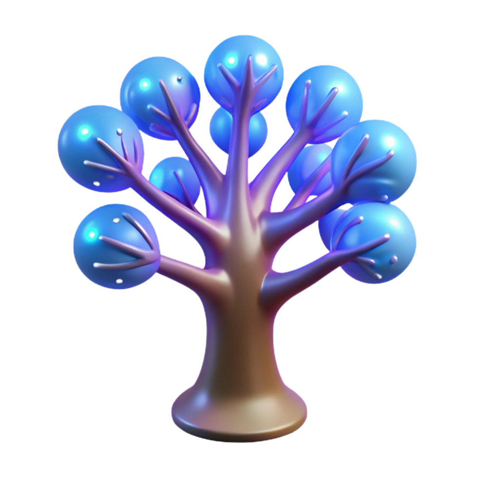 captivating organic Concept art style, isolated cutout of a single, stylized, human brain, composed entirely of interwoven tree branches with Transparent Background impeccable png