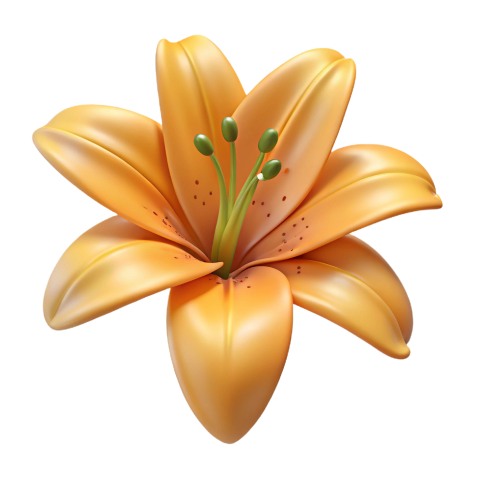 breathtaking baroque Photorealistic, ultra-detailed, isolated cutout of a single tiger lily stamen with Transparent Background expertly shot png