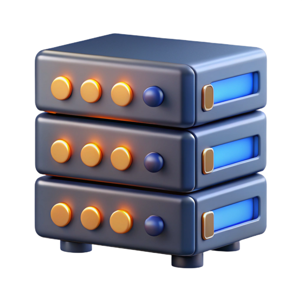 alluring contemporary Server rack with blinking lights with Transparent Background masterfully captured png