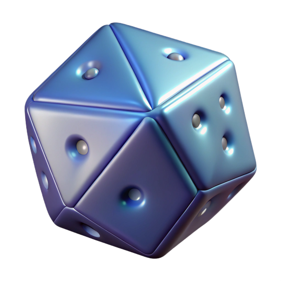 breathtaking melancholic elegant Photorealistic professional render, hyper-specific, single isolated dice, six-sided, showing a three, ultra-detailed with Transparent Background expertly shot png