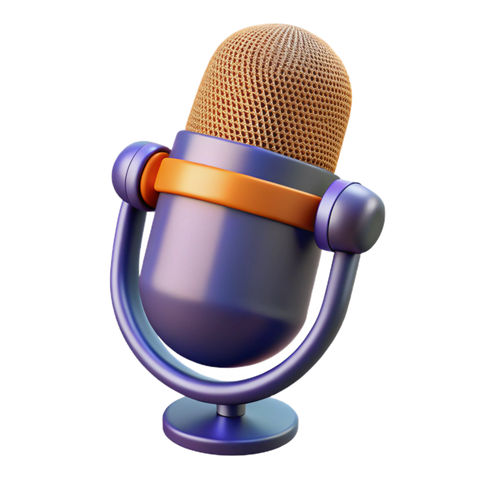 dynamic elegant Microphone with pop filter with Transparent Background premium png