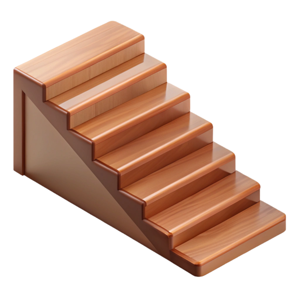 acclaimed gothic Stair tread, hardwood material, with Transparent Background impeccable png