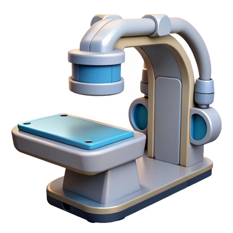distinguished art deco Advanced medical scanner with articulated arms with Transparent Background top-tier png