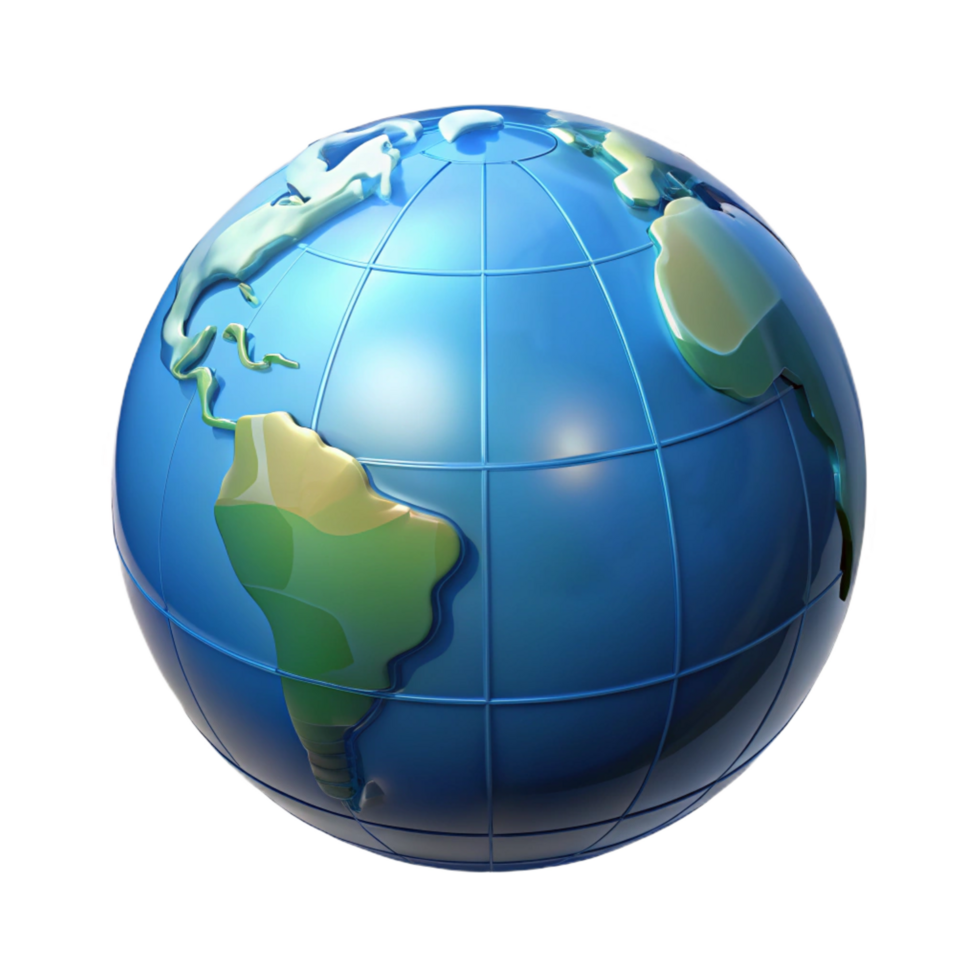 beautiful joyful classic Globe with Transparent Background sharp png