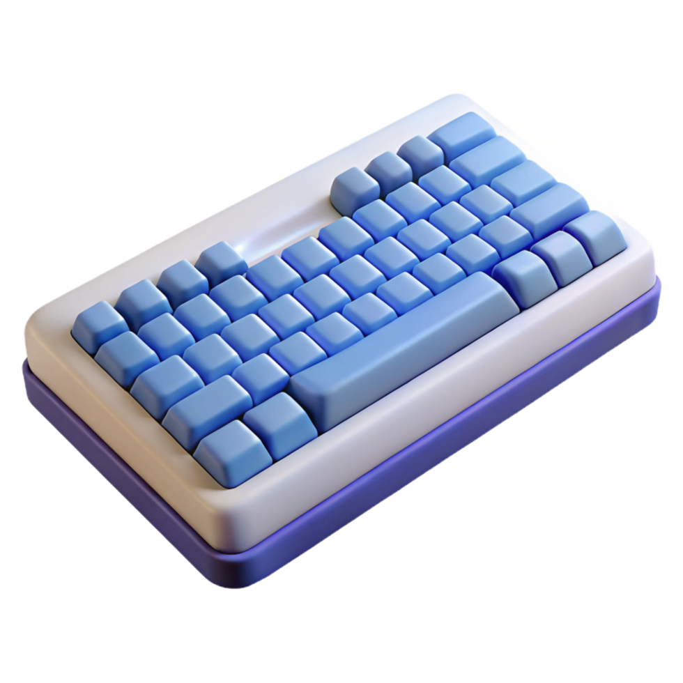 exquisite exemplary Computer keyboard with ergonomic design with Transparent Background png