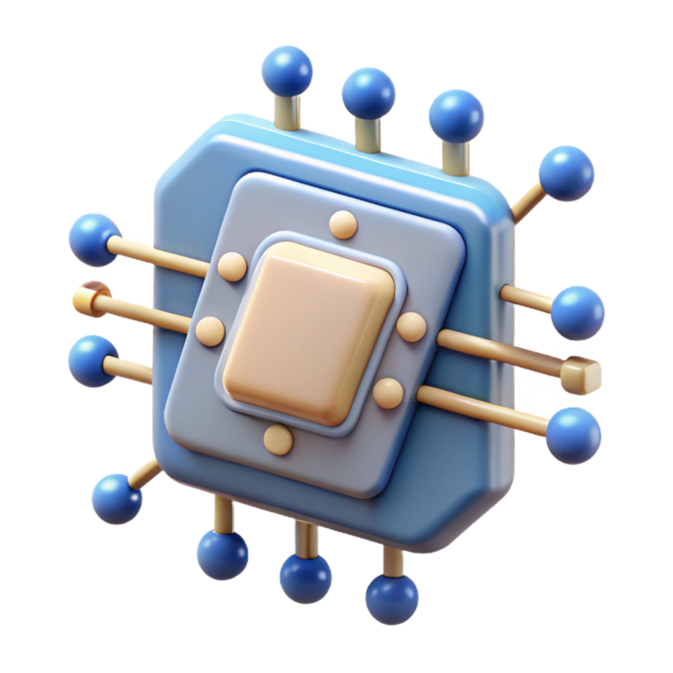 intense picturesque Artificial intelligence circuit board with Transparent Background gallery standard png