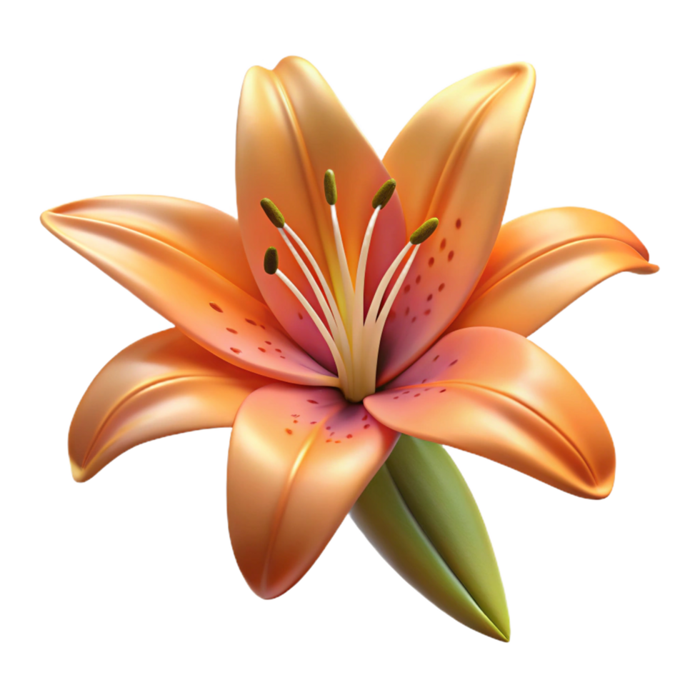 breathtaking timeless Tiger lily flower bloom with Transparent Background png