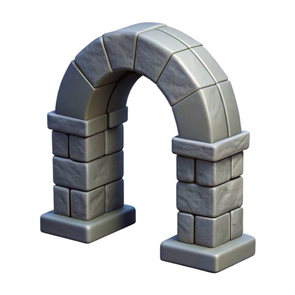 serene timeless Stone arch keystone with Transparent Background png