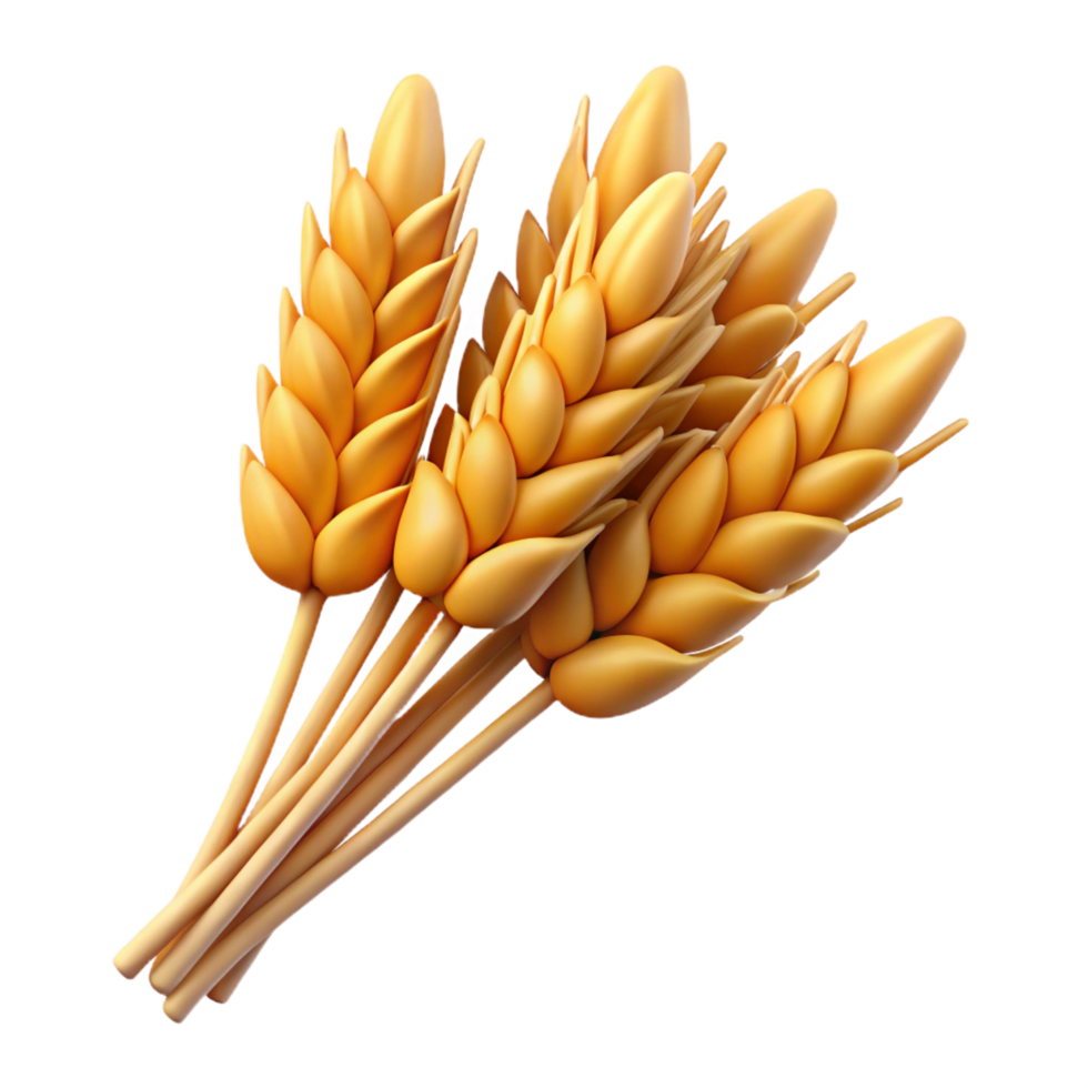 pristine retro Bundle of wheat stalks with Transparent Background museum quality png