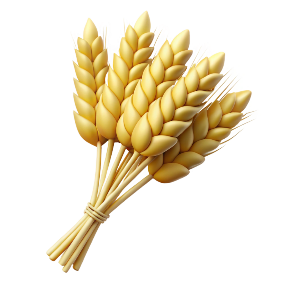 distinguished surreal Bundle of wheat stalks with Transparent Background impeccable png