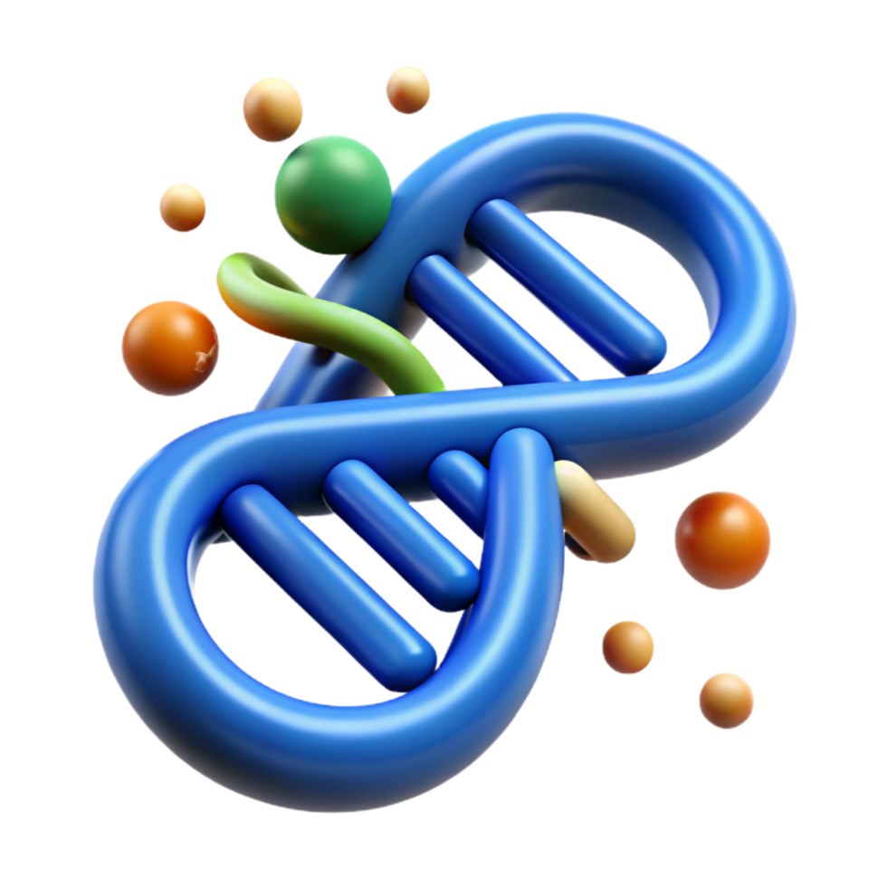 quintessential artistic Genetic engineering CRISPR technology with Transparent Background 8K png