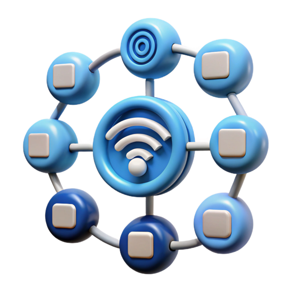 ethereal breathtaking Internet of Things network diagram with Transparent Background authentic png