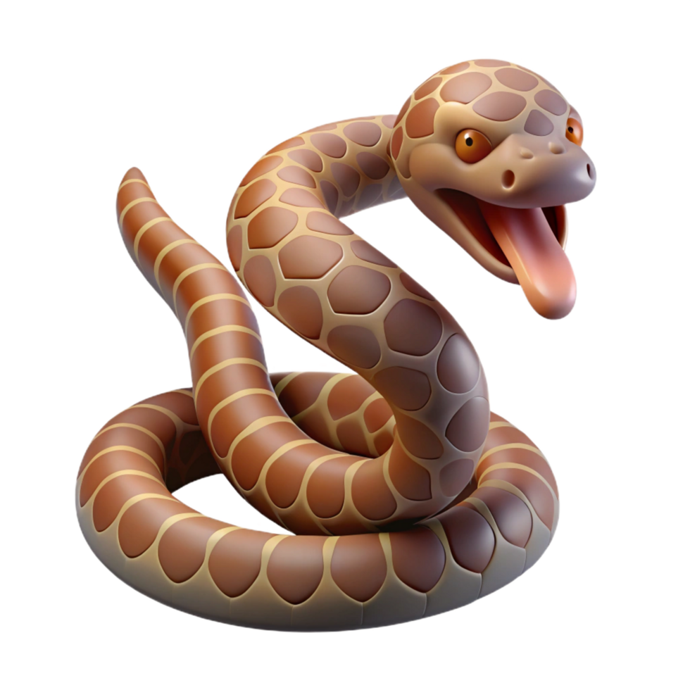 acclaimed retro A slithering rattlesnake, tail rattling rattle visible with Transparent Background handcrafted png