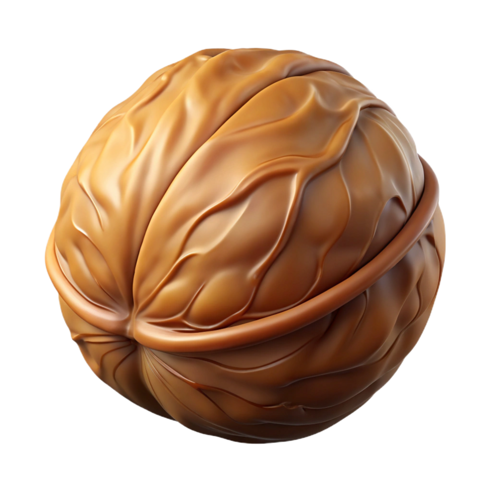 hypnotic vintage Single walnut in shell with Transparent Background studio quality png