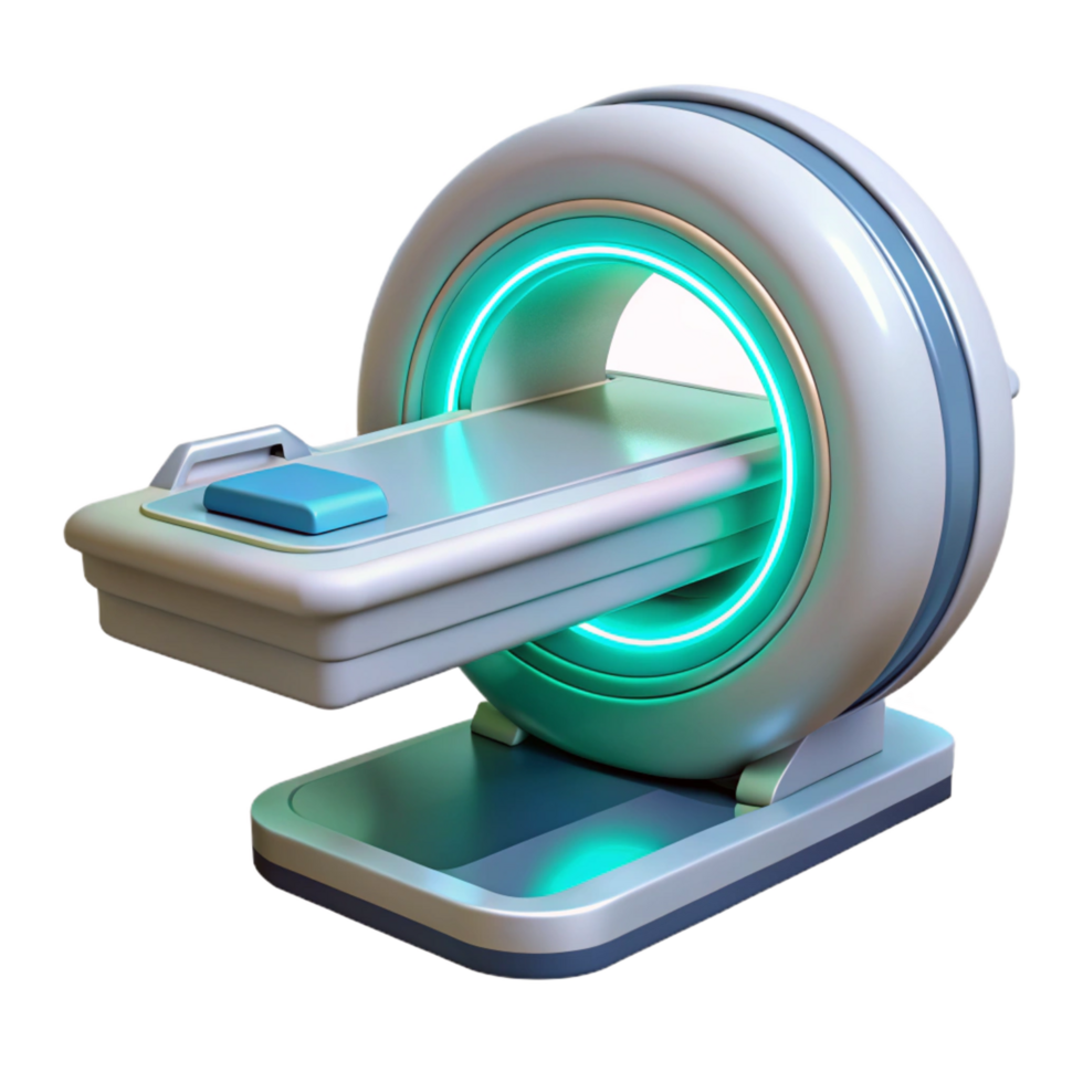exquisite celebrated Advanced medical scanner with glowing display and intricate sensors with Transparent Background png