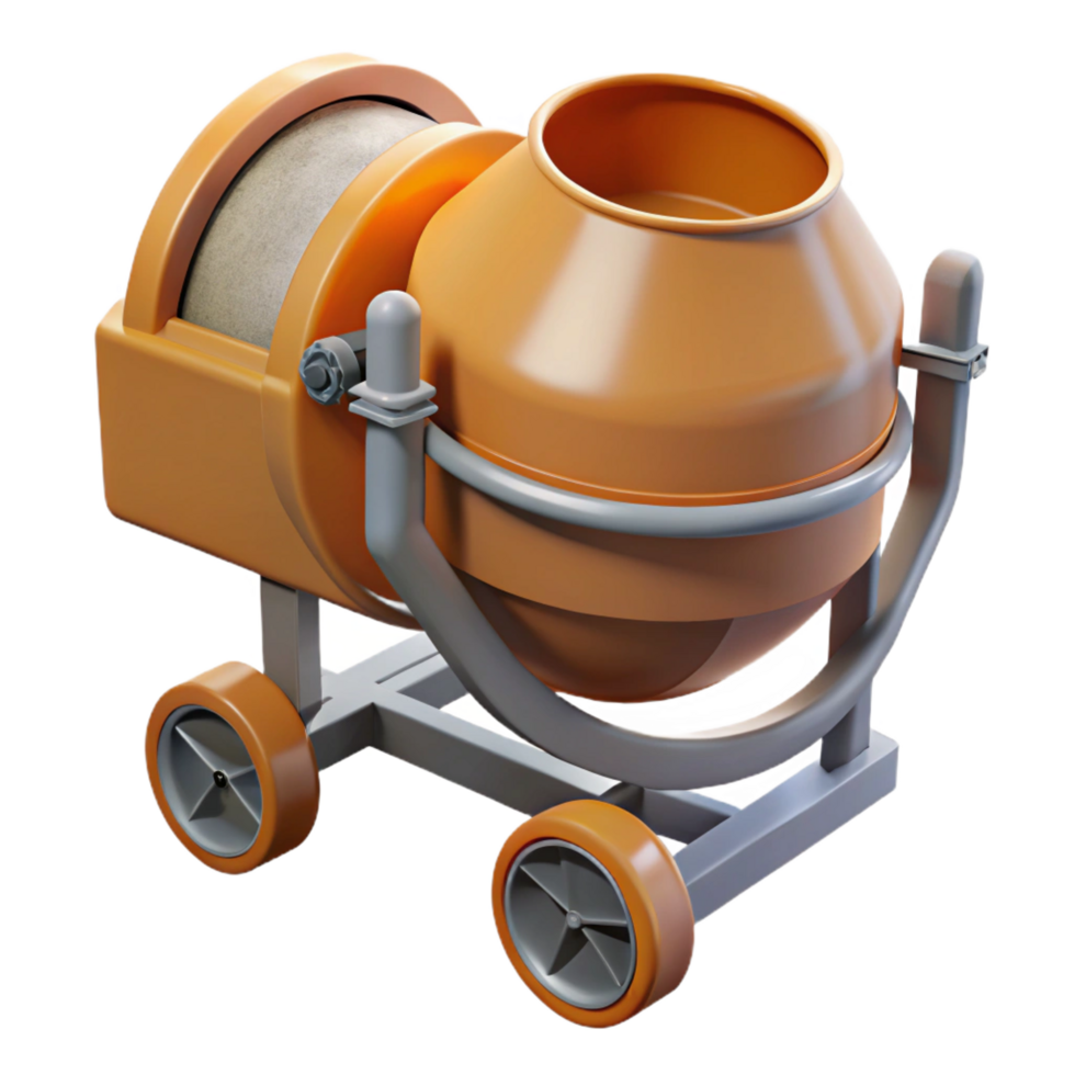 coveted avant-garde Concrete mixer drum with Transparent Background professional png