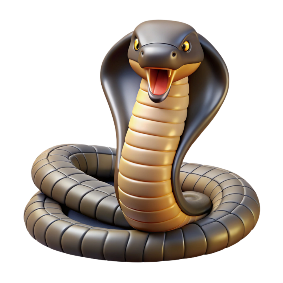 melancholic mesmerizing A king cobra with Transparent Background flawless png