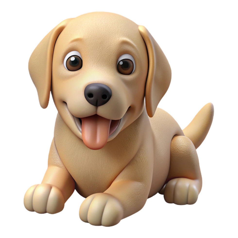 dramatic alluring A playful Labrador retriever puppy chewing a bone with Transparent Background expertly shot png