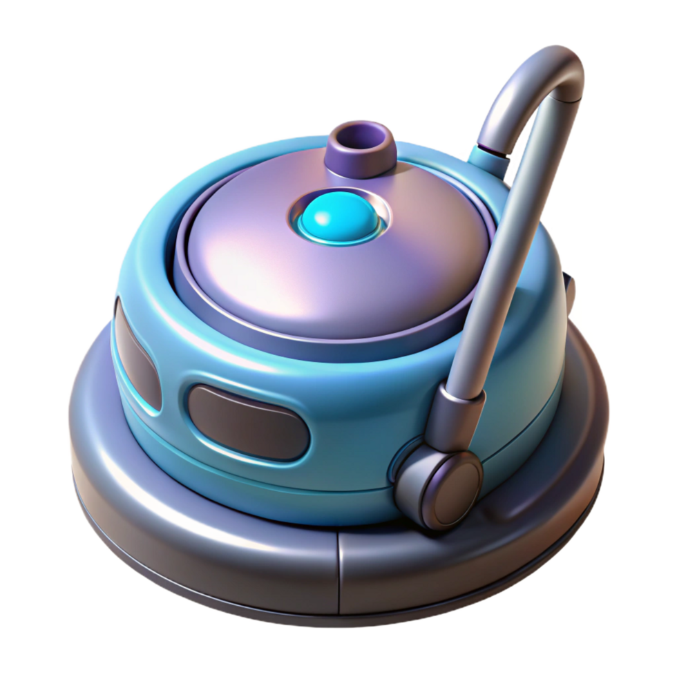acclaimed renaissance Robot vacuum cleaner cleaning a surface with Transparent Background 4K png