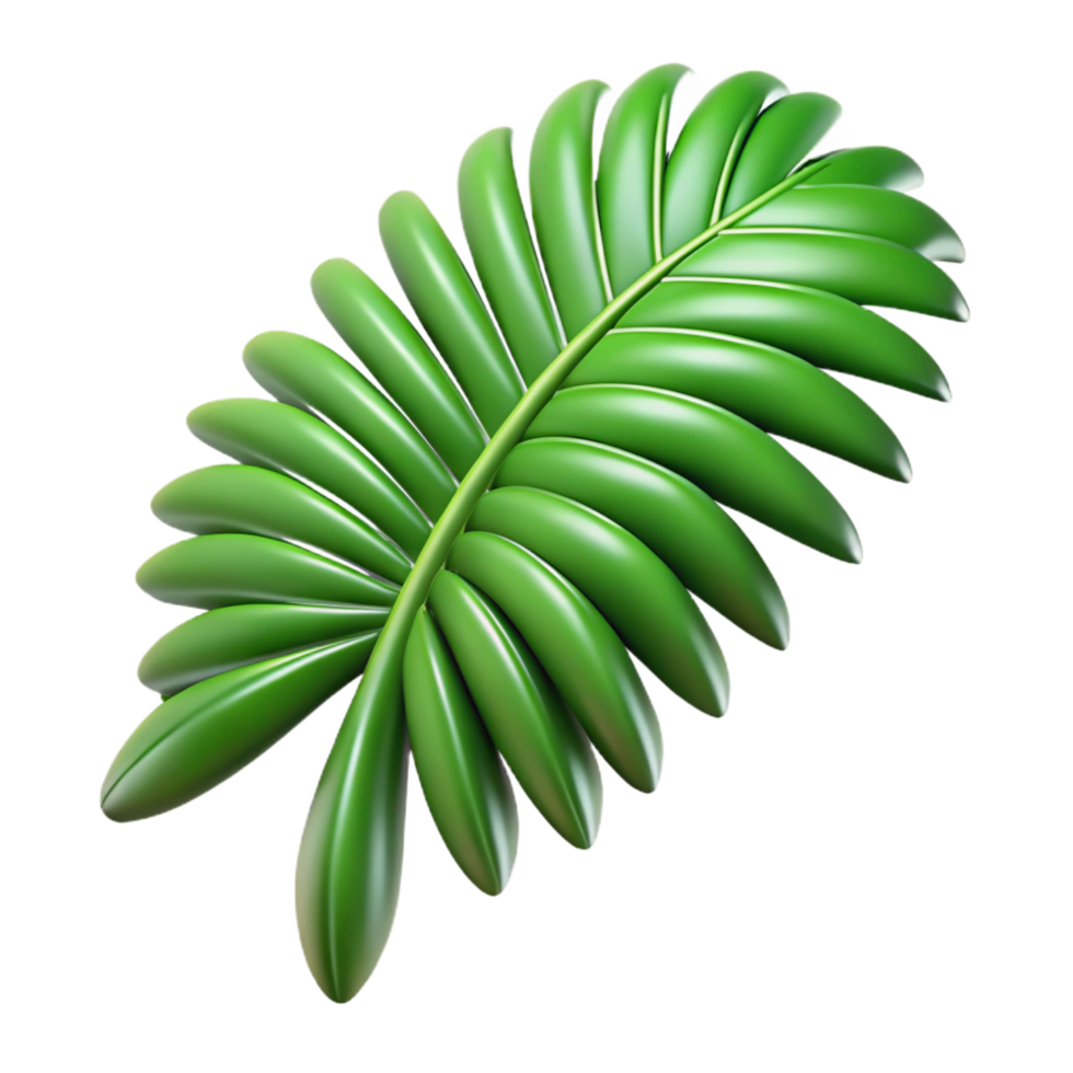 calm fascinating Palm tree leaf with Transparent Background top-tier png