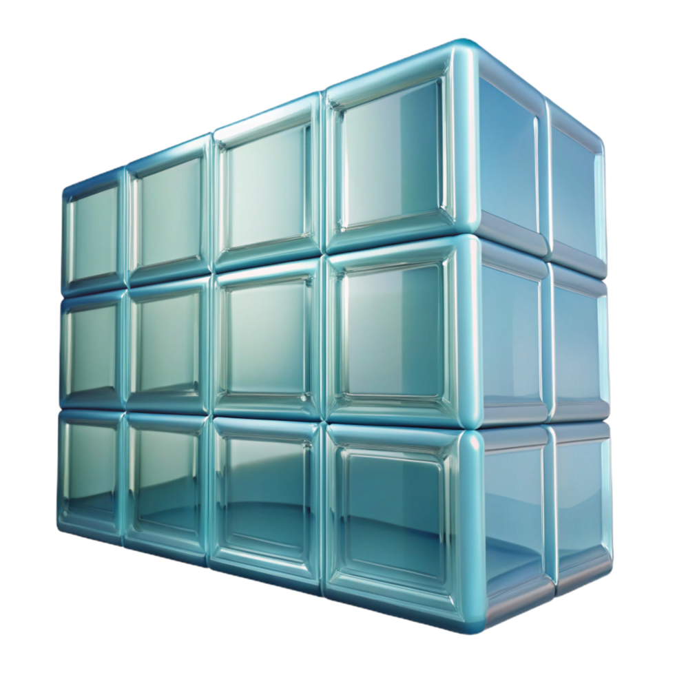 extraordinary nostalgic coastal Glass block wall section, with Transparent Background precision png