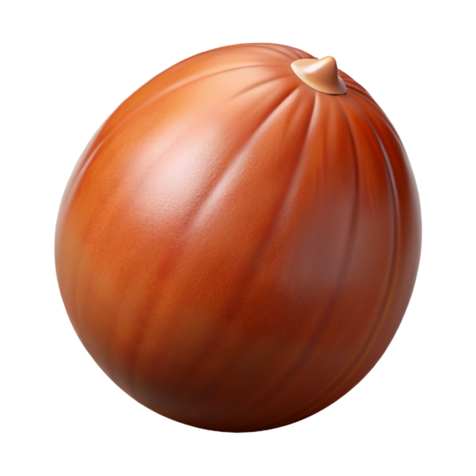 striking surreal Hyper-specific, photorealistic, isolated cutout of a single, whole nutmeg with Transparent Background high quality png